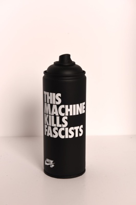 ''This machine (black)'' customised empty spray can by Grow Up